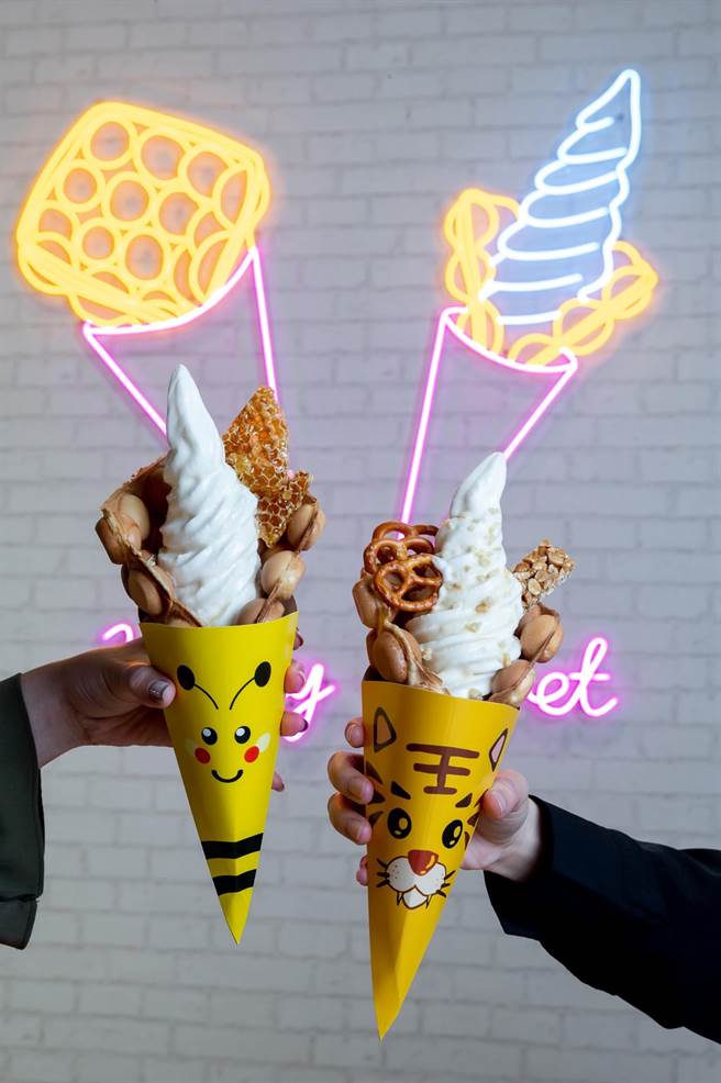 「Honey Secret甜蜜密」雞蛋仔霜淇淋專賣店北部獨家店進駐Global Mall桃園A19。（Global Mall提供）