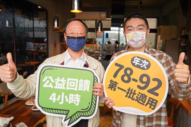 宣布参选基隆市长国民党前立委谢国梁今邀请行政院前院长、长风基金会董事长江宜桦前来，针对谢国梁提出的「Let’s go 电动一下」青年政策交换意见。（谢国梁提供／杨亚璇基隆传真）