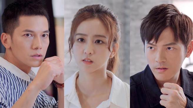 梁瀚名（左起）、周曉涵、宥勝，在《機智校園生活》有對手戲。TVBS提供