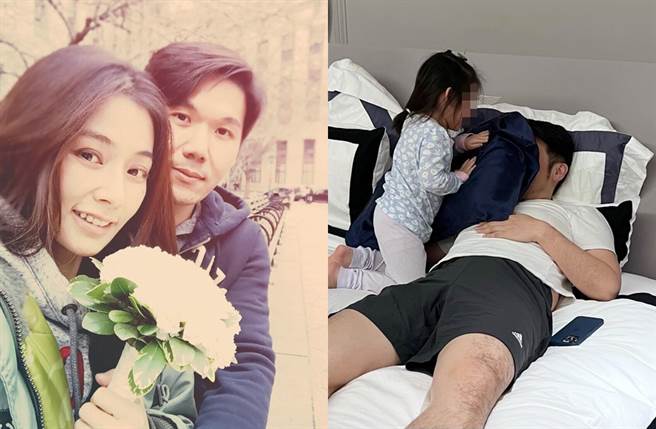 陳怡蓉分享女兒拿枕頭悶住老公。（圖／翻攝自陳怡蓉的官方FB臉書）