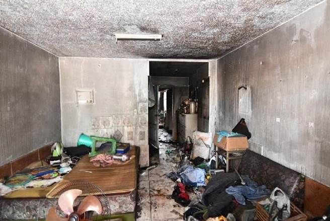 城中城高楼层套房灾后现场曝光。（高雄地检署提供／袁庭尧高雄传真）