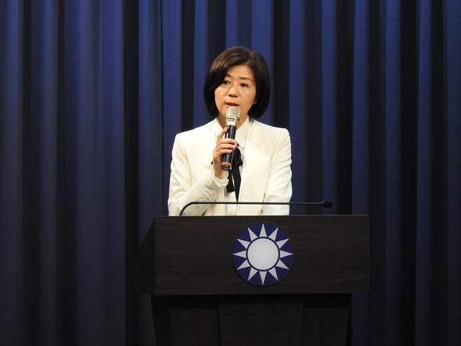 国民党文传会主委王育敏。（赵婉淳摄）