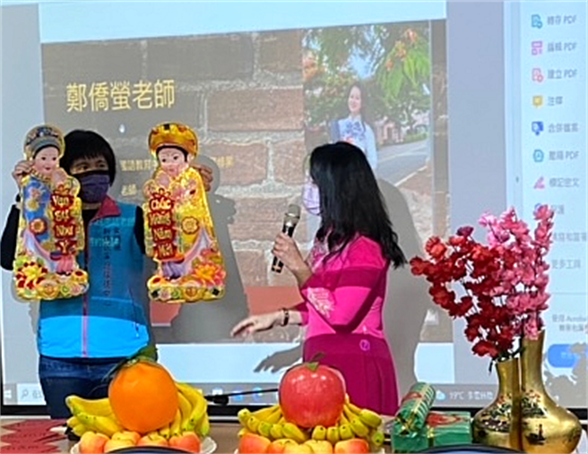 移民署也邀请新住民老师郑侨莹介绍越南春节传统习俗及美食。（移民署提供）