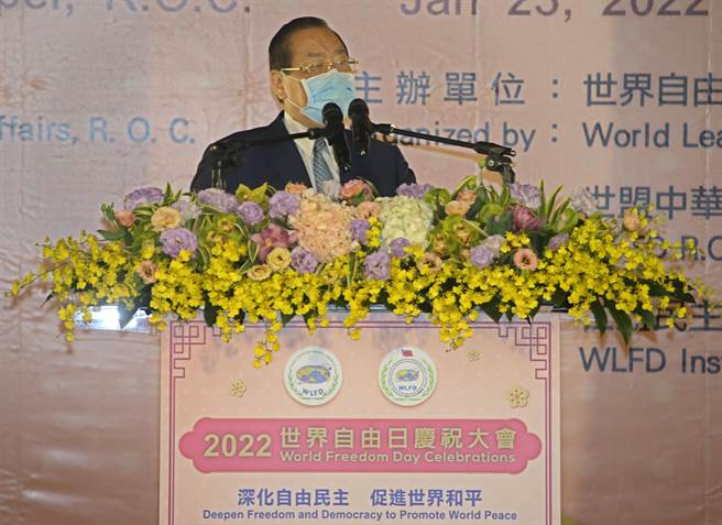 世盟总会理事长曾永权致词。（陈君玮摄）