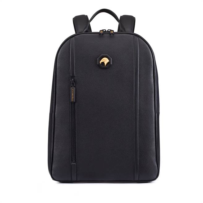 Stefano Ricci 鍍金Logo 牛皮後背包，13萬元。（Stefano Ricci提供）