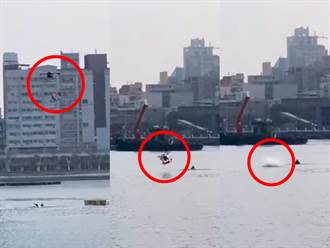 高雄消防無人機搶救溺水 下秒「猛墜水中」消失眾人尷尬