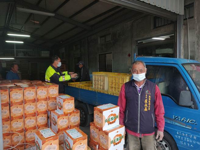 東勢區明正里茂谷柑橘陸續採收，東勢分局石城派出所啟動「護果專案」。（東勢警分局提供／陳淑娥台中傳真）