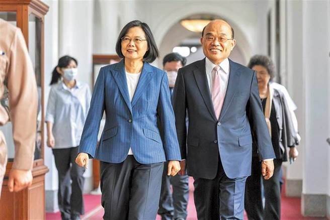 蔡英文滿意度過半，對蘇揆滿意度態度分歧。資料照片