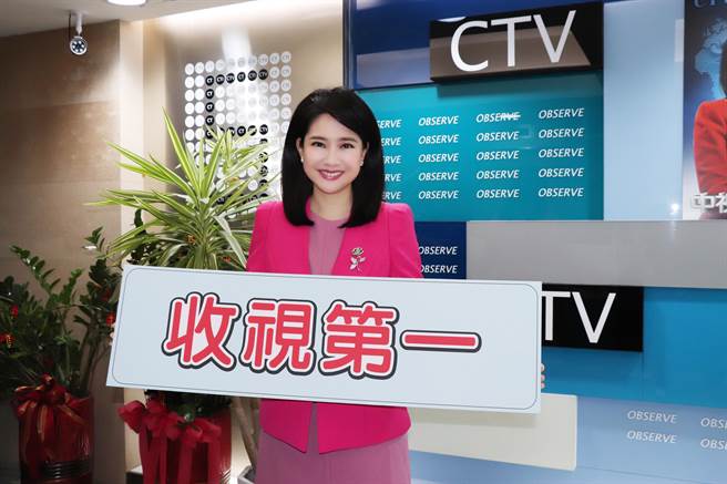 主播哈远仪开心中视新闻收视夺冠。（中视提供）