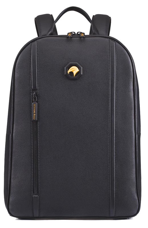 Stefano Ricci鍍金Logo牛皮後背包，13萬元。（Stefano Ricci提供）