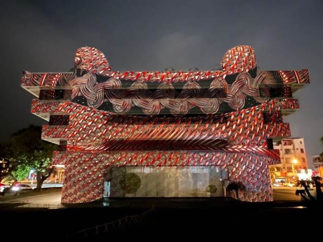 台湾工艺研究发展中心，春节光雕秀示意图。（台湾工艺中心提供／廖志晃南投传真）