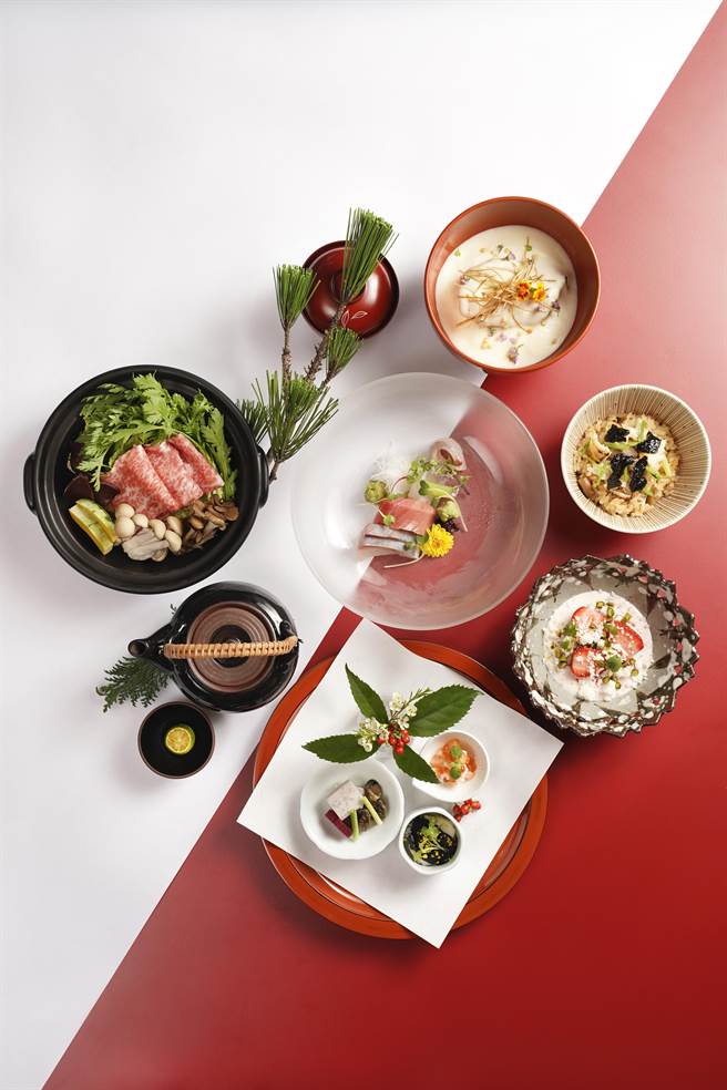 日胜生加贺屋冬季料理套餐「待春」。（日胜生加贺屋提供）