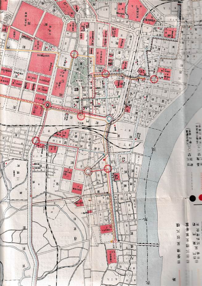 今臺北市中山区在日治时期的地图。(图/尖端出版社提供)