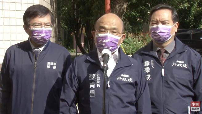 行政院长苏贞昌回应福岛食品问题。（中时新闻网直播画面）