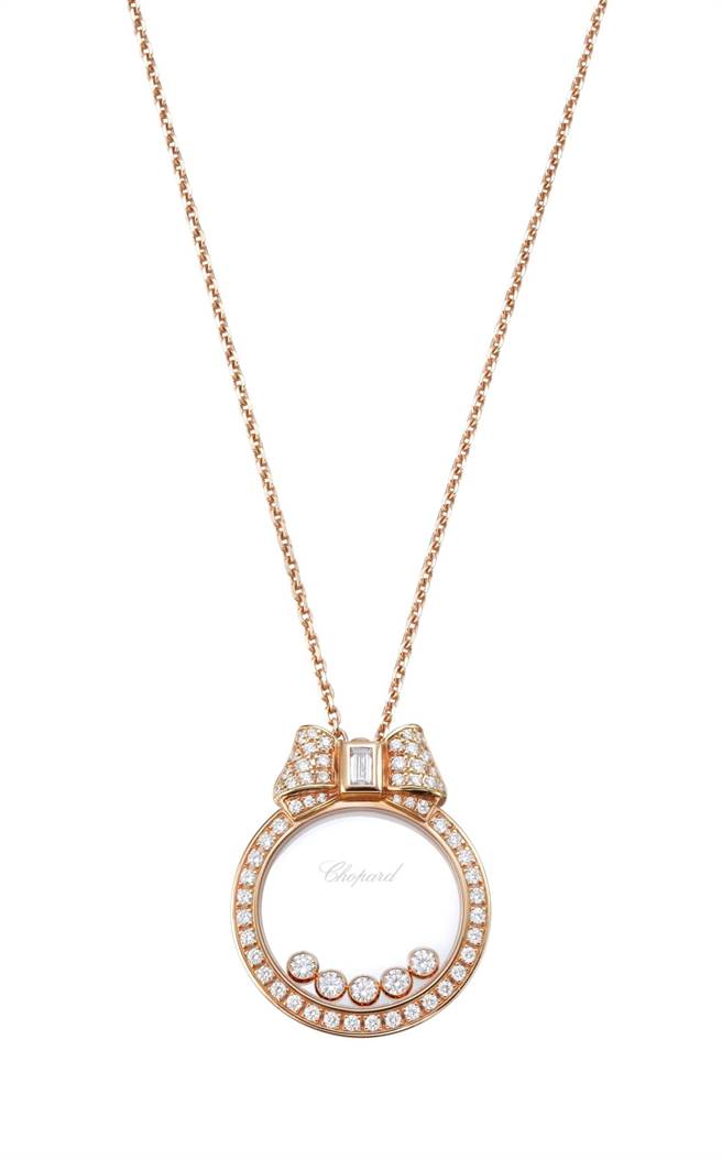 蕭邦Happy Diamonds系列項鍊，35萬6000元。（CHOPARD提供）