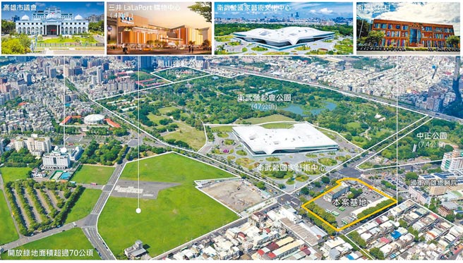 高捷橘线卫武营站导入艺文、办公、休閒商业及住宅机能，并和2028年完工的黄线Y18站共构，打造成为凤山新地标。（高市捷运局提供／石秀华高雄传真）