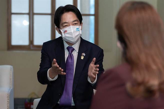 赖清德与卡蕬楚双边会谈暨赠交防疫物资 。总统府提供