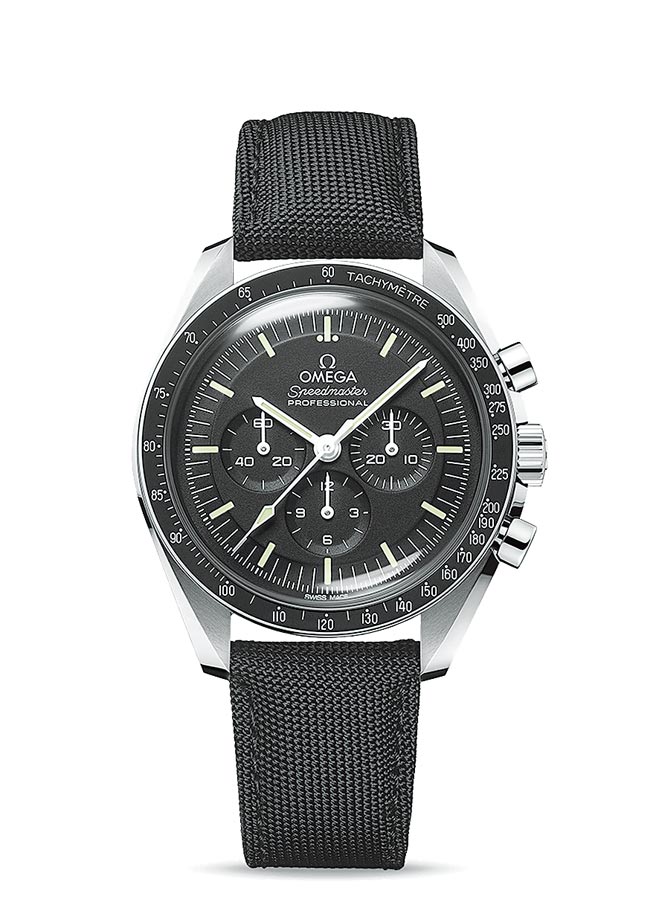 OMEGA超霸系列专业登月表同轴擒纵42mm大师天文台计时腕表，19万5000元。（OMEGA提供）