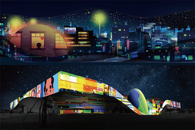 卫武营首创360度沉浸光影剧场。（高市观光局提供／柯宗纬高雄传真）