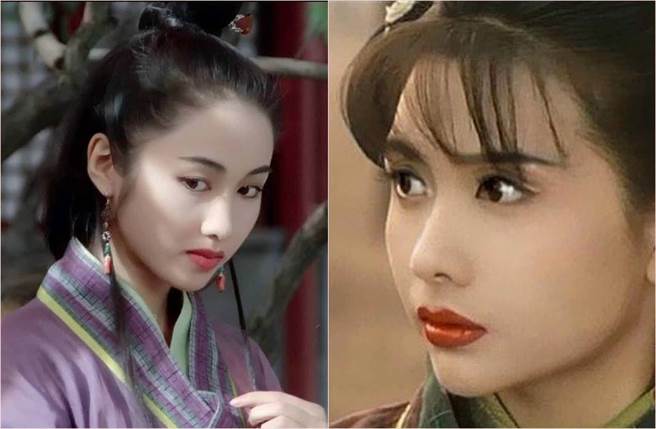 电影《倚天屠龙记之魔教教主》中邱淑贞（右）饰演小昭、黎姿（左）饰演周芷若被奉为经典。（图／翻摄自微博）