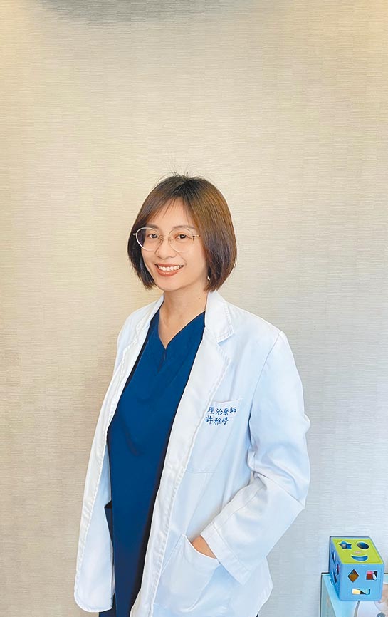 物理治疗师许雅婷表示，「每个孩子都是我的小老师」。（许雅婷提供／林周义台北传真）