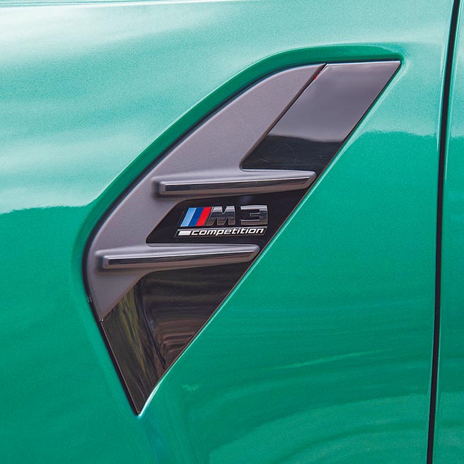 M3 Competition專屬飾板。（陳大任攝）