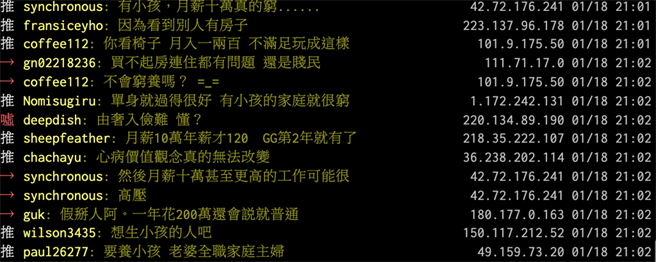 大多数网友都认为十万月薪只是贫民等级 （图／截自PPT）
