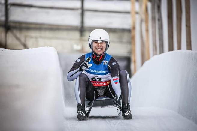 中华队雪橇选手林欣蓉。(取自 林欣蓉 脸书)