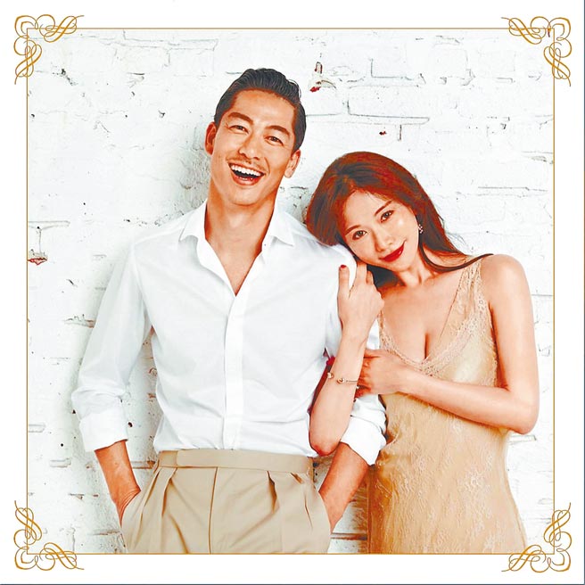 林志玲（右）与老公AKIRA虽然人在日本却心繫台湾。（林志玲工作室提供）