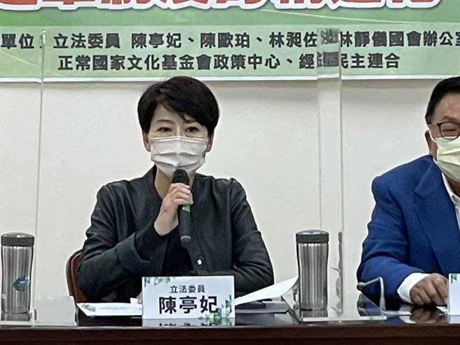 民進黨立委陳亭妃。(吳家豪攝)