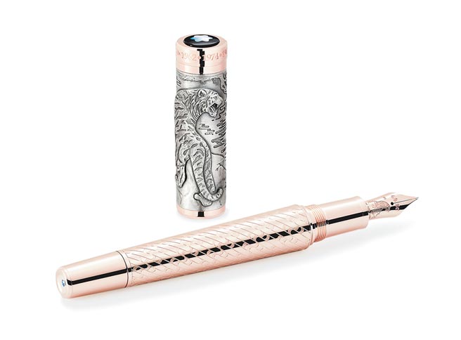 万宝龙生肖与符号系列虎年限量款512钢笔，限量512支，18万7900元。（MONTBLANC提供）