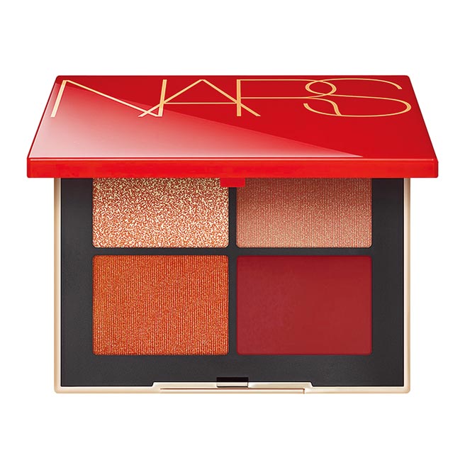 NARS 4色眼彩盤金燦緋紅限量版 #TAJ MAHAL 1.2g (X4) ，1750元。（NARS 提供）