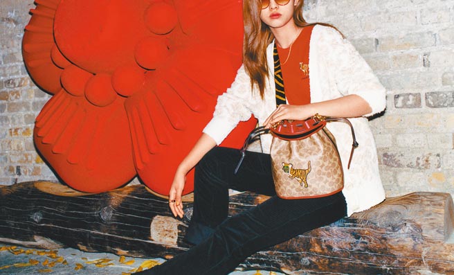 Coach为自家的Rexy小恐龙披上虎皮，相当可爱。（Coach提供）