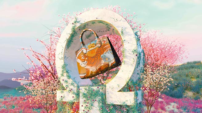 Ferragamo以中国水墨融入虎年形象，带来超强烈的中国年节风格，7万7900元。（Salvatore Ferragamo提供）