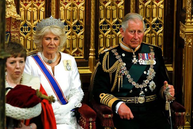英國王儲查爾斯（Prince Charles）與其妻子卡蜜拉。（路透社）