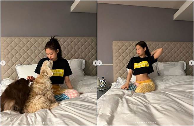 Jennie穿短版上衣露蛮腰。（图／翻摄自IG）