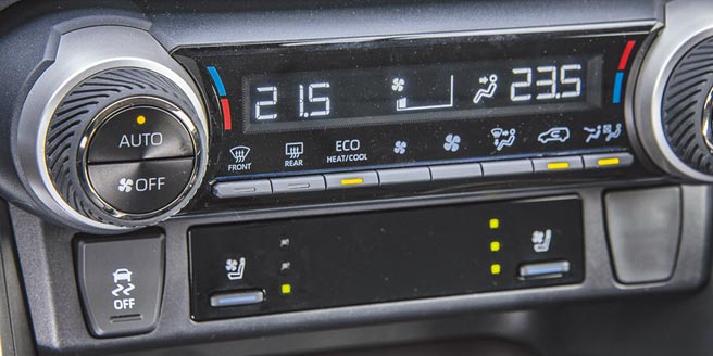 智慧型双区恒温及座椅通风功能。（陈大任摄）