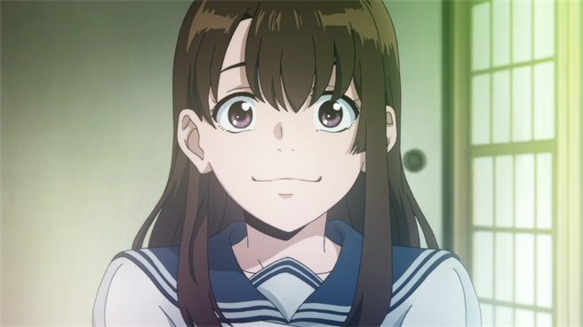 《让我听见爱的歌声》中以歌唱传递心意的AI美少女「诗音」。（木棉花提供）