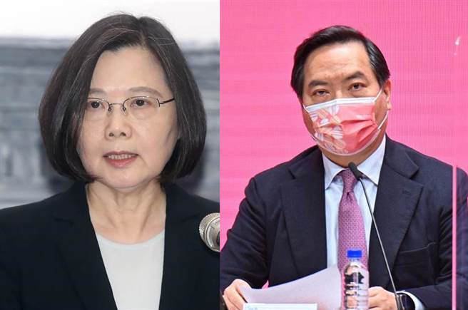 總統蔡英文（左）2020年宣布開放萊豬進口；行政院發言人羅秉成（右）今（8）日宣布將解禁日本福島周邊等5縣食品，媒體人黃揚明發現一巧合。（合成圖／資料照、行政院提供）