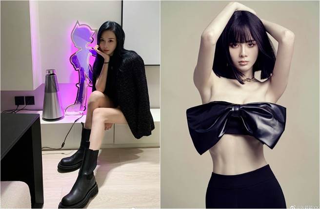 张颖颖外型亮眼、身材纤细。（图／取材自张颖颖YY微博）