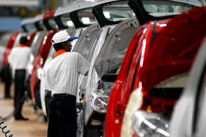 现代汽车印度厂的生产线。(图/路透社)
