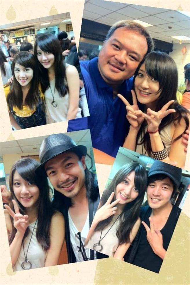 林逸欣（左）回忆与明金城合作景象。（摘自脸书）