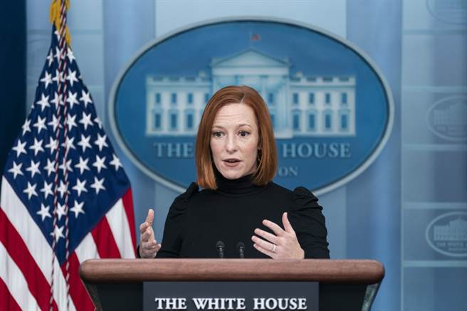 莎琪（Jen Psaki）今天被問到美國總統拜登（Joe Biden）是否將採取行動時並未給予正面回應。(圖／美聯社)