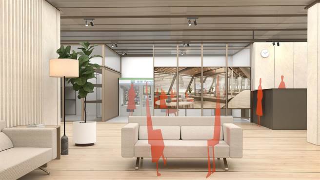 淡江学生宿舍大厅交谊区示意图。（教育部提供／林志成台北传真）