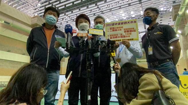 台中市長盧秀燕宣布核食禁入校園，要進一步加強把關。（馮惠宜攝）