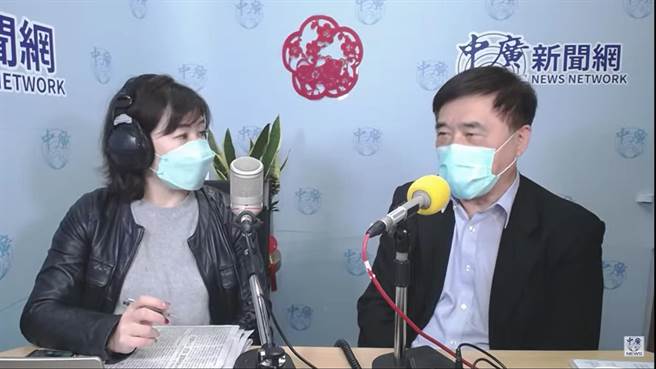 国民党前副主席郝龙斌上午接受《千秋万世》广播专访。（摘自《千秋万世》广播直播）