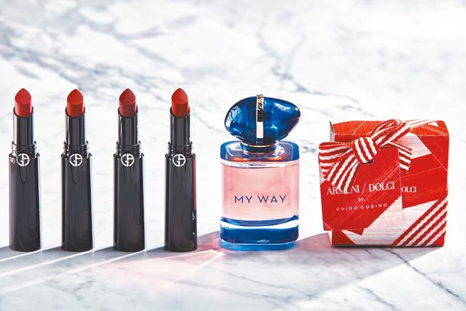 亚曼尼从日本空运ARMANI DOLCI巧克力，即日起至14日于亚曼尼专柜消费满3800元即赠「ARMANI DOLCI情人节限定顶级巧克力4入装」，情人节主打礼品则有亚曼尼奢华丝缎订制唇膏全14色、MY WAY淡香精深刻版都是品牌迷喜爱的妆品（见图）。（亚曼尼提供）