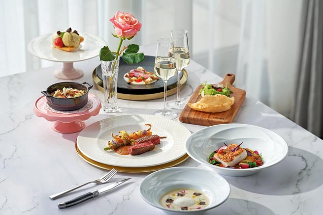 台北美福大饭店「爱恋美福」情人住房专案，包含GMT义大利餐厅享用情人节套餐。图／业者提供