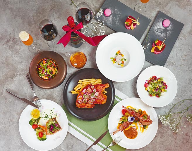 觅舍西餐厅推出「觅恋方程式」双人套餐，情人节神队友助攻。图／台中福华大饭店提供