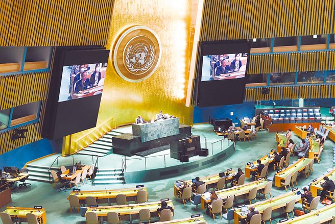 美国驻联合国大使汤玛斯-葛林斐德（Linda Thomas-Greenfield）再次呼吁，希望中国「鼓励俄罗斯做正确的事」。图为位于纽约的联合国总部。（新华社）